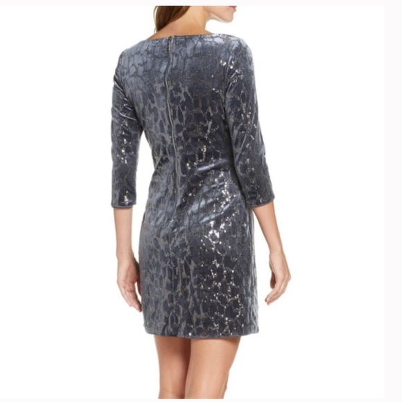 ELIZA J Sequin Velvet Sheath Dress - Picture 3 of 6